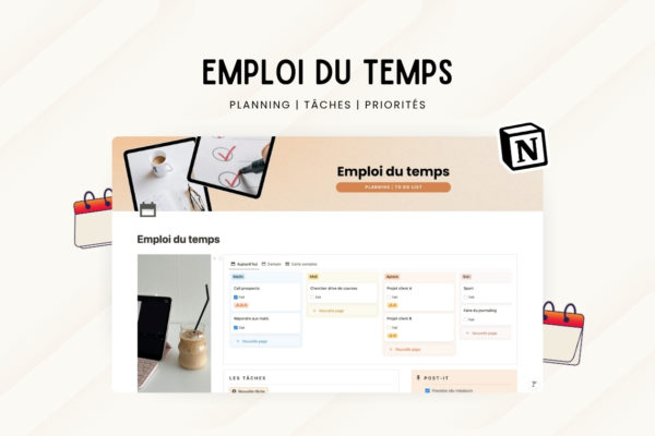 Emploi du temps et to do list