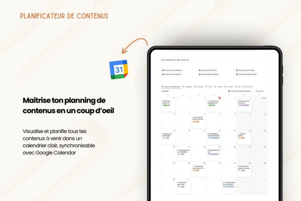 Planificateur de contenus