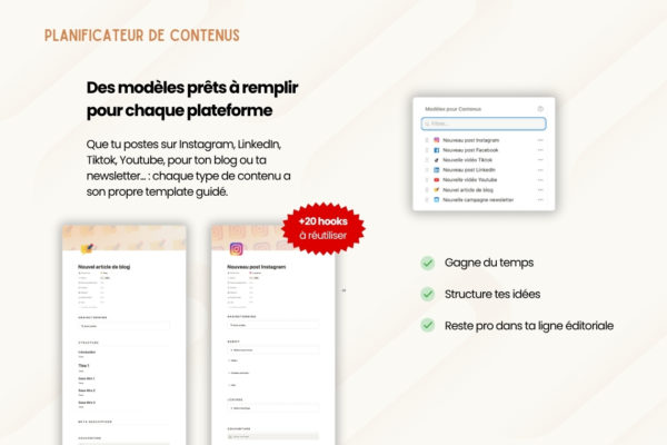 Planificateur de contenus