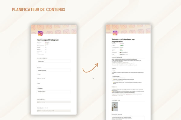 Planificateur de contenus