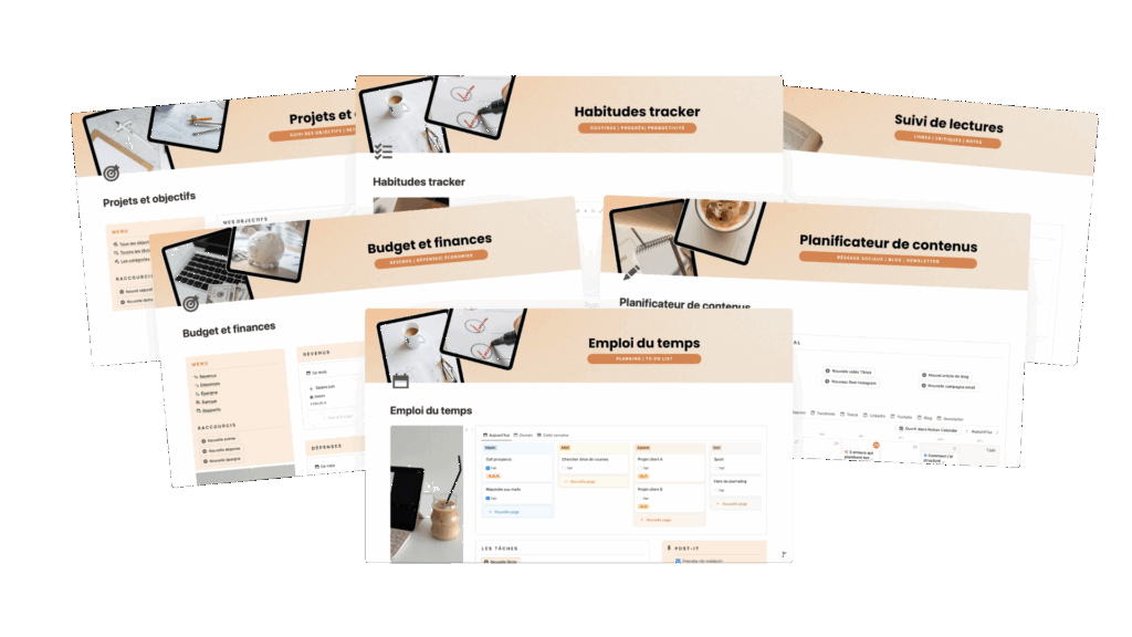 Templates Notion prêts à l'emploi