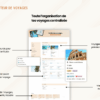 Template Notion Planificateur de voyages – organise facilement tes vacances avec un tableau de bord centralisé, la gestion des réservations, des to-do, du budget, de la valise, des bonnes adresses et du programme jour par jour.